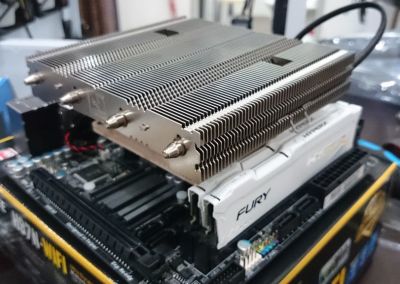Then install the RAM and the CPU cooler
