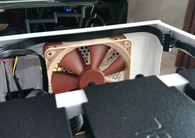 That's how I run the cables on the side of the casing